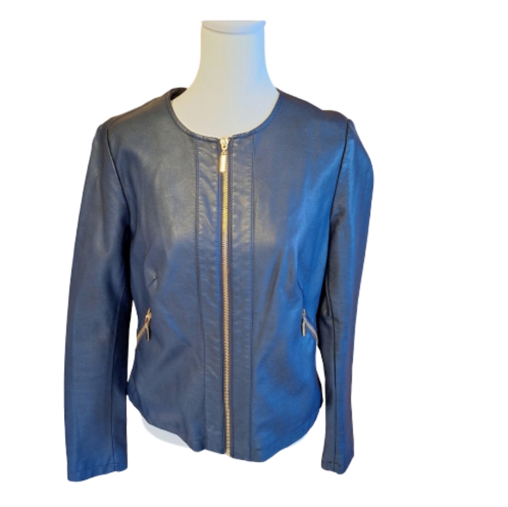 Alfani Women's non leather Blue Jacket - Picture 1 of 7